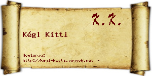 Kégl Kitti névjegykártya