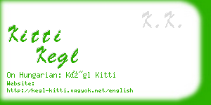 kitti kegl business card